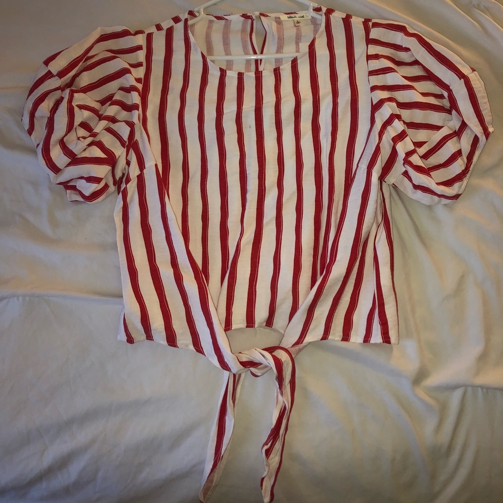 Striped blouse.